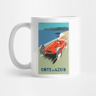 Vintage, retro Travel Poster Cote DAzure French Riviera Mug